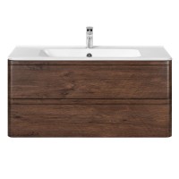 База под раковину Vico 1000 подвесная, 2 выкатных ящика soft close, R.Wood