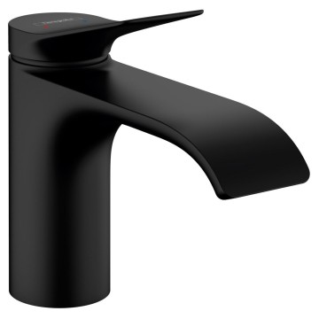 Смеситель для раковины Hansgrohe Vivenis со сливным гарнитуром, 75010670, черный матовый
