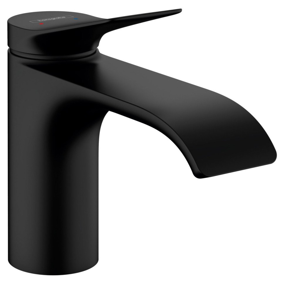 Смеситель для раковины Hansgrohe Vivenis со сливным гарнитуром, 75010670, черный матовый