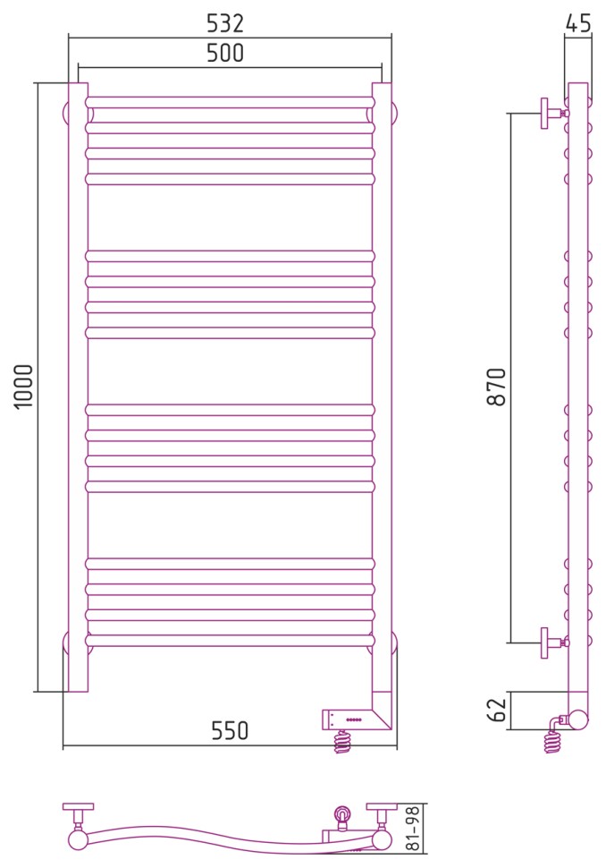 Флюид 2.0 1000х500 МЭМ правый