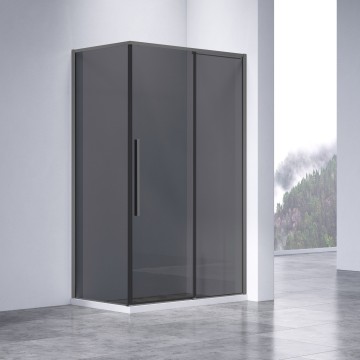 Душевой уголок Слим-Н (Слим-Н (Slim-N)) VSR-4SN8011CGGM, 1100*800, вороненая сталь, стекло тонированное