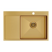 Мойка нерж. сталь KRONER 78F, PM217851-BGR, брашированное золото, правая, 780х510мм, Paulmark