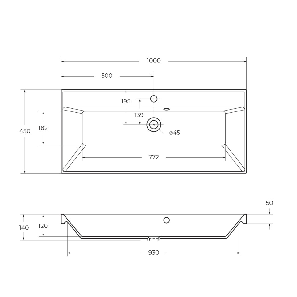 Раковина из литьевого мрамора BelBagno BB1000/450-LV-MR-AST
