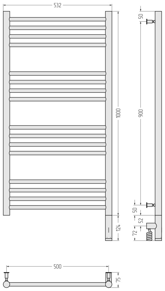 Богема 3.0 прямая 1000х500 МЭМ правый