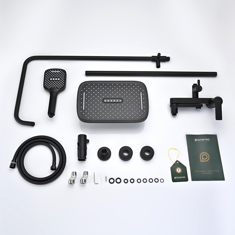 Душевая система Splenka для ванны и душа S06.24.06 Черный