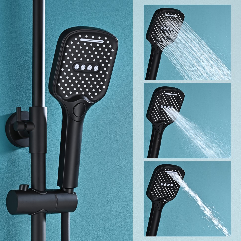 Душевая система Splenka для ванны и душа S06.24.06 Черный