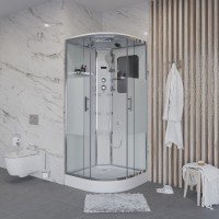 Душевая кабина Niagara Ultra NG-3012-01 (120х120х220) низкий поддон(16см),стекло матовое,4 места