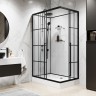 Душевая кабина Niagara Standart ST100/80/15QL/KL/BKT (100х80х225) низкий поддон(15см),черный,стекло прозрачное,3 места
