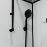 Душевая кабина Niagara Standart ST100/80/15QL/KL/BKT (100х80х225) низкий поддон(15см),черный,стекло прозрачное,3 места
