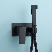 Смеситель Splenka встраиваемый с гигиеническим душем S97.52.06 Черный