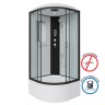 Душевая кабина Niagara Classic NG-6707-14P (80х80х215) высокий поддон(40см),черный,стекло прозрачное,4 места