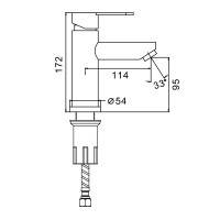 Смеситель Splenka для умывальника S223.10.06 Черный
