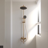 Душевая стойка TURI, золото брашинг