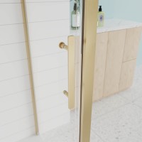 Душевой угол Veconi Evo 100SP G 1800х1200x1950, золото брашинг, прозрачное стекло