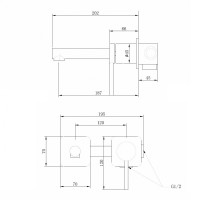 Смеситель ABBER Emotion AF8812G для раковины скрытого монтажа, золото матовое