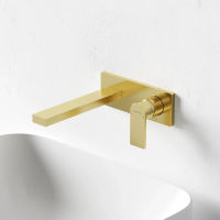 Смеситель для раковины SANCOS Studio c внутренней частью, брашированное золото, PVD покрытие, арт. SC9017BG