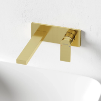 Смеситель для раковины SANCOS Studio c внутренней частью, брашированное золото, PVD покрытие, арт. SC9017BG