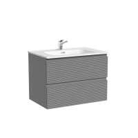 Тумба подвесная SANCOS Folk 690х445х500, c двумя ящиками оснащенными доводчиками, Ergraut soft, арт.FL70ES