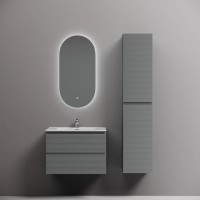 Тумба подвесная SANCOS Folk 690х445х500, c двумя ящиками оснащенными доводчиками, Ergraut soft, арт.FL70ES