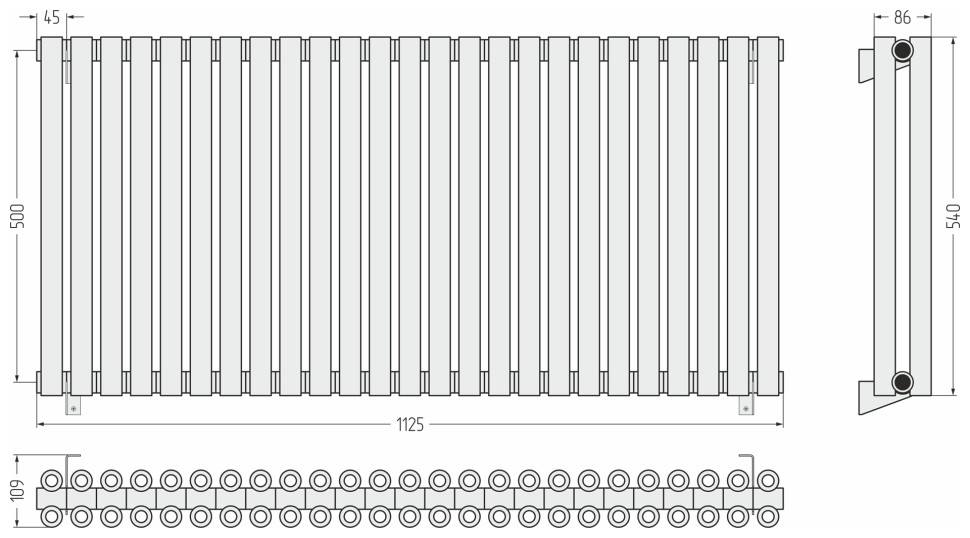 Эстет-00 500х1125 25 секций