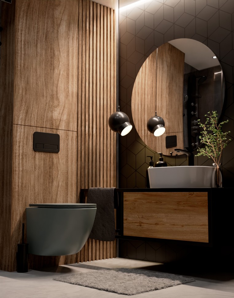 AQM2002MGR Унитаз подвесной с сиденьем SoftClose, технология смыва Rimless, скрыт.крепеж. Цвет серый