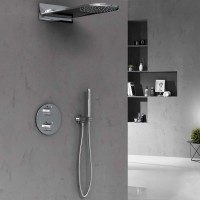 Душевой комплект VSFW-104TCH термостатический встраиваемый, двухрежимный, хром