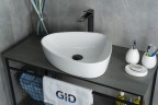 Раковина Gid N9386 51139 накладная белая 50x40x12