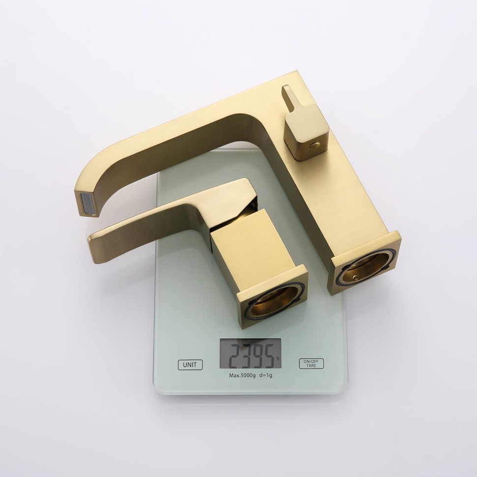 Смеситель Raglo для ванны на борт ванны, золотой сатин