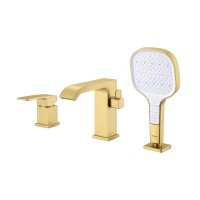 Смеситель Raglo для ванны на борт ванны, золотой сатин