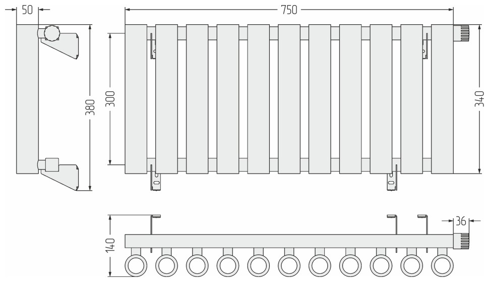 Кумир-0 EU50 правый 300х750 11 секций