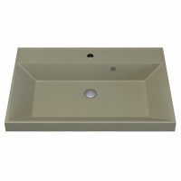 Раковина для ванной 80 см, Uperwood Classic Quartz, кварцевая, бежевая матовая, десерт