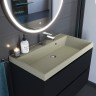 Раковина для ванной 80 см, Uperwood Classic Quartz, кварцевая, бежевая матовая, десерт