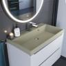Раковина для ванной 80 см, Uperwood Classic Quartz, кварцевая, бежевая матовая, десерт