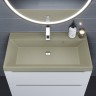 Раковина для ванной 80 см, Uperwood Classic Quartz, кварцевая, бежевая матовая, десерт
