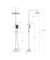 Душевая стойка со смесителем BelBagno DUE-DOCM-CRM