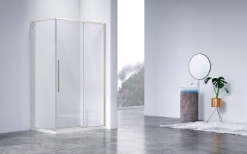 Душевой уголок Слим-Н (Slim-N) VSR-4SN8011CLBN, 1100*800, брашированный никель, стекло прозрачное