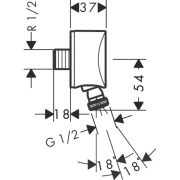 Шланговые подсоединения Hansgrohe FixFit 27506000