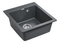 Мойка KANTE 45, IT-GRANIT, PM104651-DG, графит, 460х510 мм, Paulmark