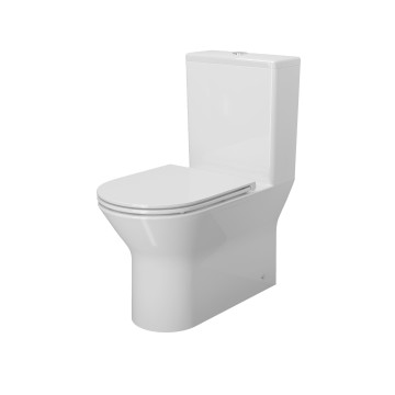Унитаз Elysium 187K19001RS (660*360*810) напольный БЕЗОБОДКОВЫЙ, с тонкой крышкой, 3 места