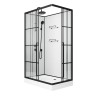 Душевая кабина Niagara Standart ST120/80/15QL/KL/BKT (120х80х225) низкий поддон(15см),черный,стекло прозрачное,3 места