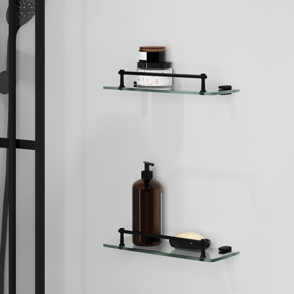 Душевая кабина Niagara Standart ST120/80/15QL/KL/BKT (120х80х225) низкий поддон(15см),черный,стекло прозрачное,3 места
