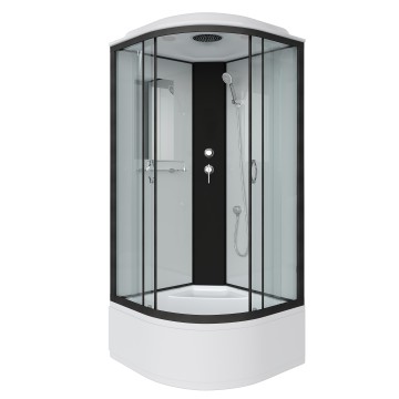 Душевая кабина Niagara Classic NG-6708-14 (90х90х215) высокий поддон(40см),черный,стекло прозрачное,4 места