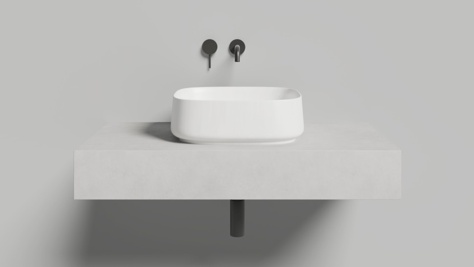 Раковина накладная ORIENTE BOWL 450х405х140 S-Sense Матовое