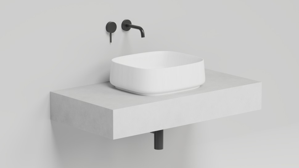 Раковина накладная ORIENTE BOWL 450х405х140 S-Sense Матовое