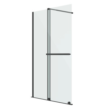 Душевая перегородка Niagara Nova NG-671-12BLACK (120х200) черный матовый,раздвижная,стекло прозрачное,1 место