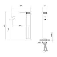 Смеситель для раковины-чаши Timo Saona 2411/17F золото матовое