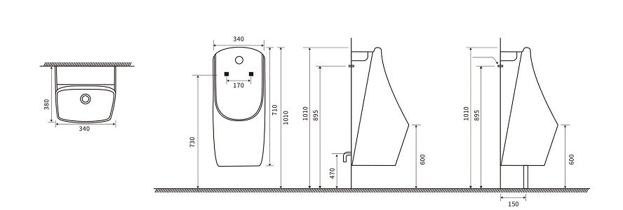 Писсуар CeramaLux x577p