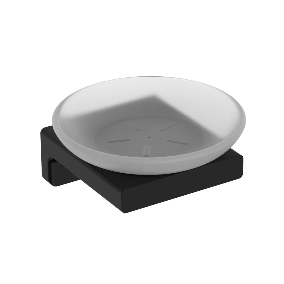 AQM7314MB Tivoli Мыльница латунь/матовое стекло, черный матовый