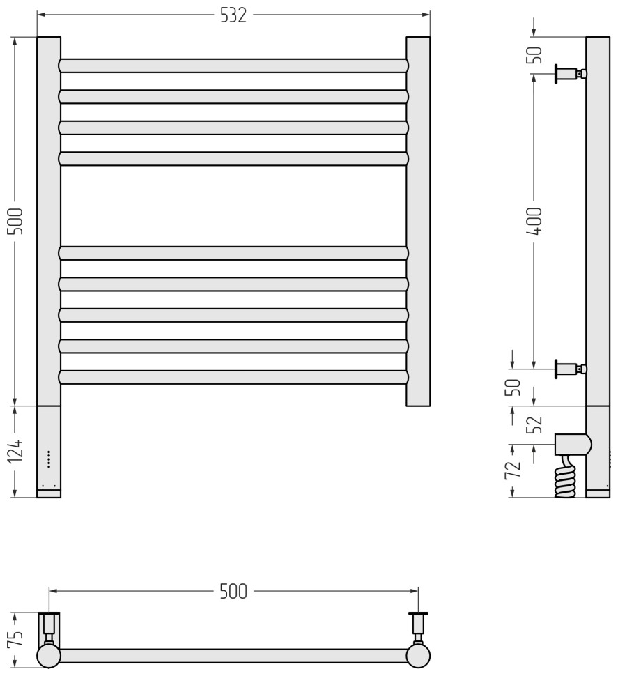 Богема 3.0 прямая 500х500 МЭМ левый
