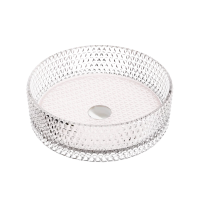 Умывальник чаша накладная круглая (цвет розовый) Cristal 360x360x112мм